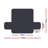 Artiss Sofa Cover Quilted Couch Covers 100% Water Resistant 3 Seater Dark Grey.